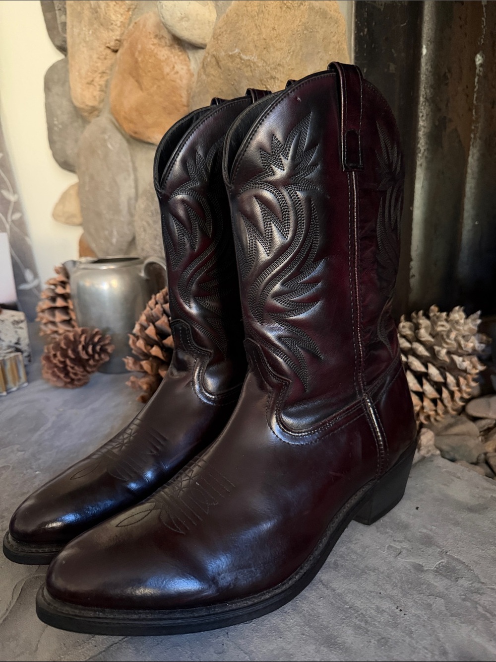 Laredo Men's 4246 Paris Black Cherry Western Cowboy Boots Size 13EW Extra Wide